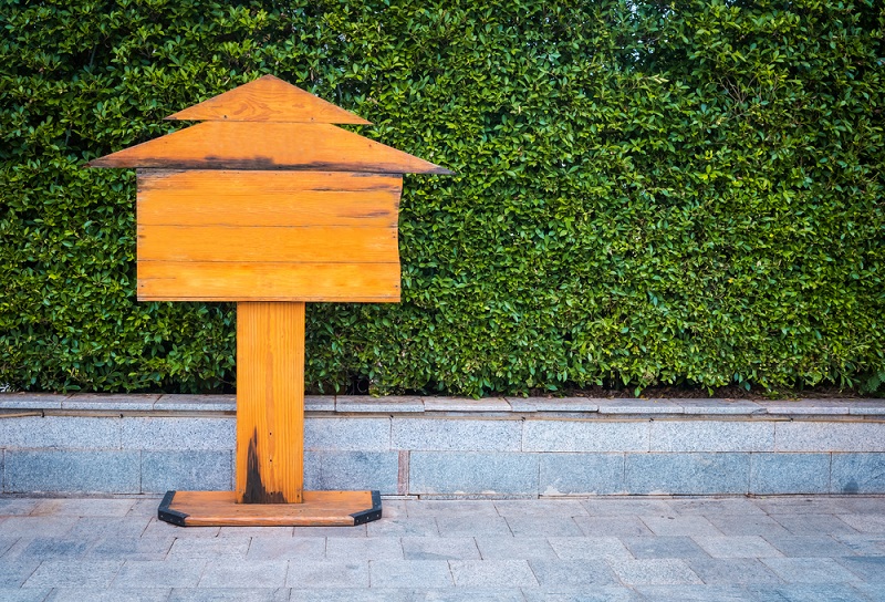 wooden signage