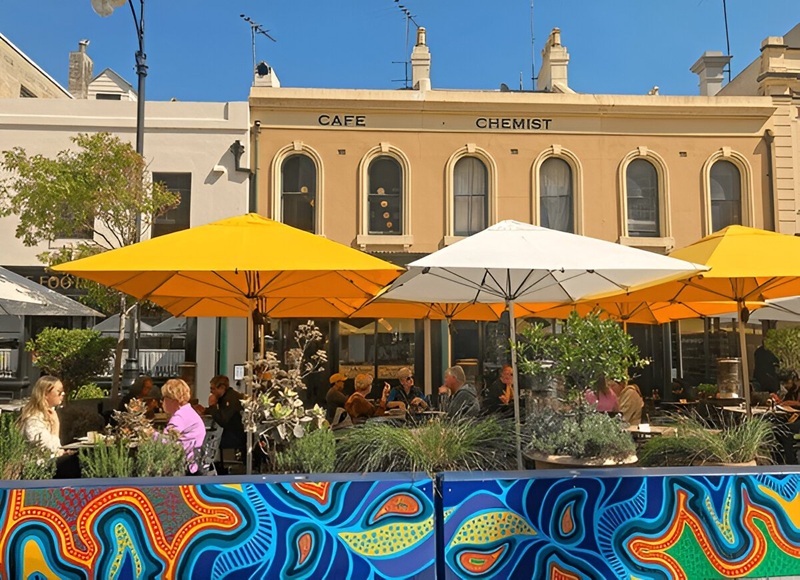 cafe umbrellas